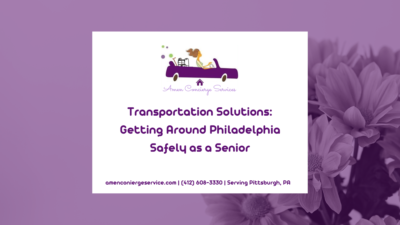 Transportation Solutions- Getting Around Philadelphia Safely as a Senior